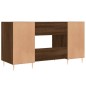 vidaXL Escritorio madera de ingeniería roble marrón 140x50x75 cm