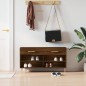 vidaXL Banco zapatero madera de ingeniería marrón roble 102x35x55 cm
