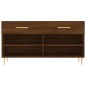 vidaXL Banco zapatero madera de ingeniería marrón roble 102x35x55 cm