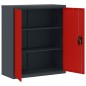 vidaXL Armario archivador de acero gris antracita y rojo 90x40x105 cm vidaXL Armario archivador de acero gris antracita y rojo 90x40x105 cm