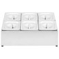 vidaXL Soporte bandeja Gastronorm con 6 bandejas 1/6 acero inoxidable vidaXL Soporte bandeja Gastronorm con 6 bandejas 1/6 acero inoxidable