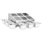 vidaXL Soporte bandeja Gastronorm con 6 bandejas 1/6 acero inoxidable vidaXL Soporte bandeja Gastronorm con 6 bandejas 1/6 acero inoxidable