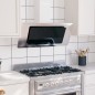 vidaXL Campana extractora acero inox y vidrio templado plateado 90 cm vidaXL Campana extractora acero inox y vidrio templado plateado 90 cm
