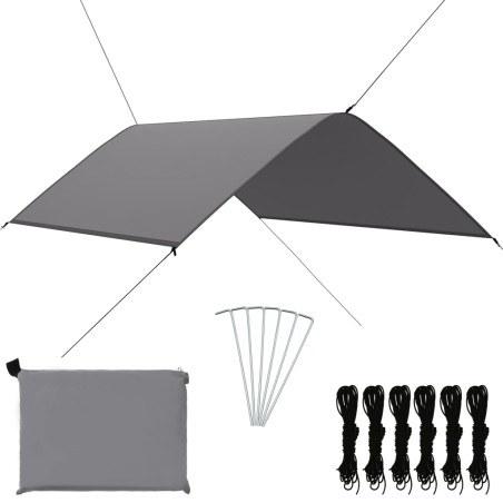vidaXL Toldo de jardín gris 3x2 m