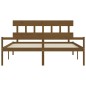 vidaXL Cama personas mayores cabecero madera marrón miel 200x200 cm vidaXL Cama personas mayores cabecero madera marrón miel 200x200 cm