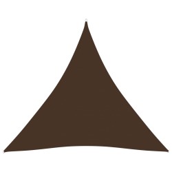 vidaXL Toldo de vela triangular tela Oxford marrón 5x5x5 m