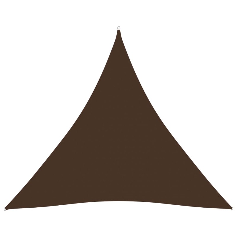 vidaXL Toldo de vela triangular tela Oxford marrón 5x5x5 m vidaXL Toldo de vela triangular tela Oxford marrón 5x5x5 m