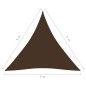vidaXL Toldo de vela triangular tela Oxford marrón 5x5x5 m vidaXL Toldo de vela triangular tela Oxford marrón 5x5x5 m