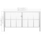 vidaXL Puerta de jardín de acero galvanizado plateado 415x225 cm vidaXL Puerta de jardín de acero galvanizado plateado 415x225 cm