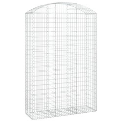 vidaXL Cesta gaviones forma arco hierro galvanizado 150x50x220/240 cm