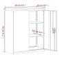 vidaXL Armario archivador de acero blanco 90x40x105 cm
