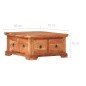 vidaXL Mesa de centro de madera maciza de acacia 66x70x35 cm vidaXL Mesa de centro de madera maciza de acacia 66x70x35 cm