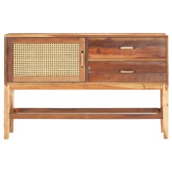 vidaXL Aparador de madera maciza reciclada 118x30x76 cm