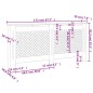 vidaXL Cubierta para radiador MDF 172x19x81,5 cm vidaXL Cubierta para radiador MDF 172x19x81,5 cm