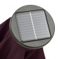 vidaXL Sombrilla con luces LED aluminio burdeos 200x211 cm