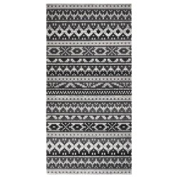 vidaXL Alfombra de exterior tejido plano gris oscuro 100x200 cm