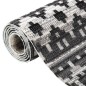 vidaXL Alfombra de exterior tejido plano gris oscuro 100x200 cm
