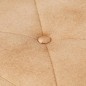 vidaXL Sillón orejero con reposapiés cuero auténtico crema canela