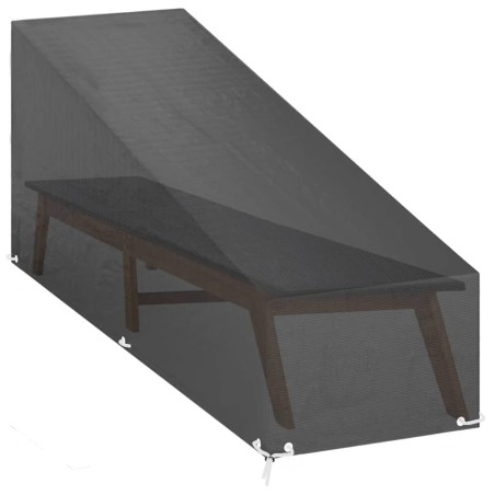 vidaXL Funda para tumbona 12 ojales polietileno 205x75x40/70 cm