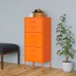 vidaXL Armario de almacenamiento acero naranja 42,5x35x101,5 cm vidaXL Armario de almacenamiento acero naranja 42,5x35x101,5 cm