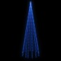 vidaXL Árbol de Navidad en asta de bandera 732 LED azul 500 cm vidaXL Árbol de Navidad en asta de bandera 732 LED azul 500 cm