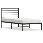 vidaXL Estructura de cama con cabecero metal negro 100x190 cm vidaXL Estructura de cama con cabecero metal negro 100x190 cm