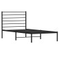 vidaXL Estructura de cama con cabecero metal negro 100x190 cm vidaXL Estructura de cama con cabecero metal negro 100x190 cm