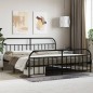 vidaXL Estructura de cama cabecero y pie de cama metal negro 193x203cm vidaXL Estructura de cama cabecero y pie de cama metal negro 193x203cm