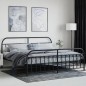 vidaXL Estructura de cama cabecero y pie de cama metal negro 193x203cm vidaXL Estructura de cama cabecero y pie de cama metal negro 193x203cm