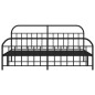 vidaXL Estructura de cama cabecero y pie de cama metal negro 193x203cm vidaXL Estructura de cama cabecero y pie de cama metal negro 193x203cm