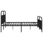 vidaXL Estructura de cama cabecero y pie de cama metal negro 193x203cm vidaXL Estructura de cama cabecero y pie de cama metal negro 193x203cm