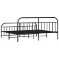 vidaXL Estructura de cama cabecero y pie de cama metal negro 193x203cm vidaXL Estructura de cama cabecero y pie de cama metal negro 193x203cm
