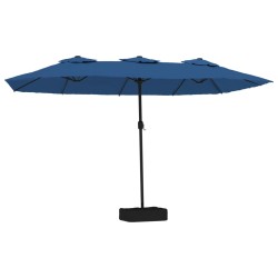 vidaXL Sombrilla doble azul celeste 449x245 cm