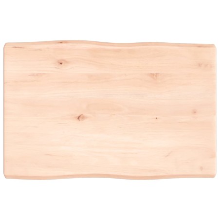 vidaXL Tablero de mesa madera maciza borde natural 60x40x(2-4) cm