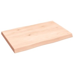vidaXL Tablero de mesa madera maciza borde natural 60x40x(2-4) cm