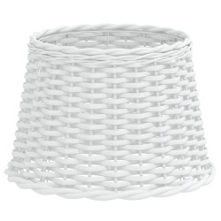 vidaXL Pantalla para lámpara mimbre blanco Ø40x26 cm