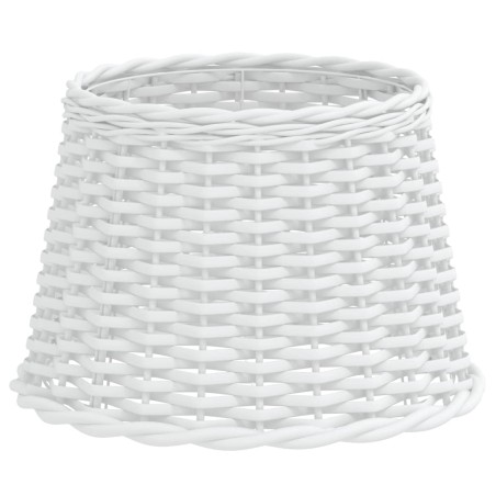 vidaXL Pantalla para lámpara mimbre blanco Ø40x26 cm
