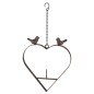 HI Comedero para pájaros con forma de corazón marrón 23,5 cm HI Comedero para pájaros con forma de corazón marrón 23,5 cm