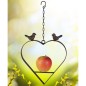 HI Comedero para pájaros con forma de corazón marrón 23,5 cm HI Comedero para pájaros con forma de corazón marrón 23,5 cm