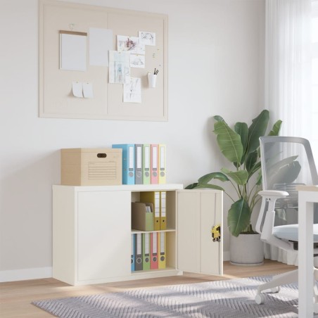 vidaXL Armario archivador de acero blanco 90x40x70 cm