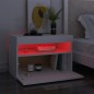 vidaXL Muebles de TV con luces LED 2 uds blanco 60x35x40 cm