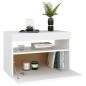 vidaXL Muebles de TV con luces LED 2 uds blanco 60x35x40 cm