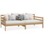 vidaXL Sofá cama madera maciza de pino marrón miel 90x200 cm