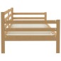 vidaXL Sofá cama madera maciza de pino marrón miel 90x200 cm