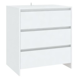 vidaXL Aparador de madera contrachapada blanco 70x41x75 cm