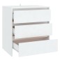vidaXL Aparador de madera contrachapada blanco 70x41x75 cm vidaXL Aparador de madera contrachapada blanco 70x41x75 cm