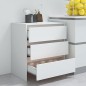 vidaXL Aparador de madera contrachapada blanco 70x41x75 cm vidaXL Aparador de madera contrachapada blanco 70x41x75 cm