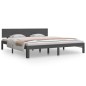 vidaXL Estructura de cama madera maciza gris 180x200 cm vidaXL Estructura de cama madera maciza gris 180x200 cm