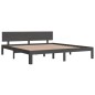 vidaXL Estructura de cama madera maciza gris 180x200 cm vidaXL Estructura de cama madera maciza gris 180x200 cm