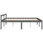vidaXL Cama para personas mayores madera maciza pino gris 150x200 cm vidaXL Cama para personas mayores madera maciza pino gris 150x200 cm